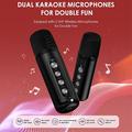 YS307 Home Karaoke Bluetooth-kaiutin RGB-valokaiutin, jossa on 2 mikrofonia