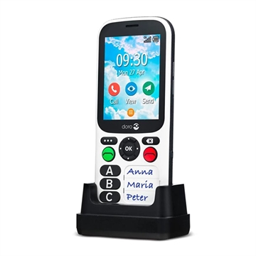 Doro 780X - 4G, Bluetooth, 1600mAh - Musta / Valkoinen