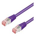 Goobay CAT 6 paria metallikalvossa = PiMF (johtoparit suojakalvossa) 2 m Verkkokaapeli - Violetti