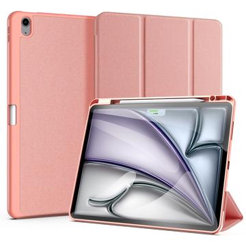 iPad Air 13 (2024) Dux Ducis Domo Tri-Fold Smart Lompakkokotelo - Pinkki