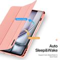 iPad Air 13 (2024) Dux Ducis Domo Tri-Fold Smart Lompakkokotelo - Pinkki