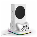 iPega PG-XBS012S Jäähdytysteline, jossa on kahden ohjaimen lataus ja RGB-taustavalo Xbox S-sarjalle