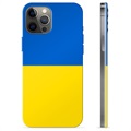 iPhone 12 Pro Max TPU Kotelo Ukrainan Lippu - Keltainen ja vaaleansininen