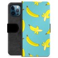 iPhone 12 Pro Premium Lompakkokotelo - Banaanit