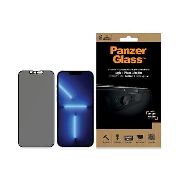 iPhone 13 Pro Max PanzerGlass Case Friendly CamSlider Panssarilasi - musta reuna