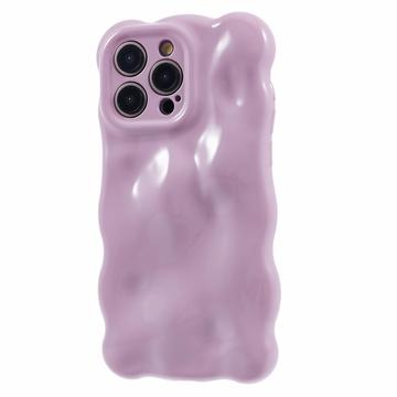 iPhone 13 Pro aaltoileva reuna Candy Bubbles TPU-kotelo - vaaleanvioletti