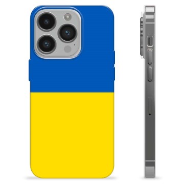 iPhone 14 Pro TPU Kotelo Ukrainan Lippu - Keltainen ja vaaleansininen