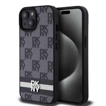 iPhone 15 DKNY Checkered Pattern and Stripe kotelo