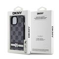 iPhone 15 DKNY Checkered Pattern and Stripe kotelo