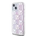 iPhone 15 DKNY Liquid Glitter Checkered Pattern Kotelo