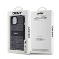 iPhone 15 DKNY Repeat Pattern Tonal Stripe Suojakuori - Musta