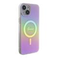 iPhone 15 Guess IML Iridescent Script Mag Kotelo - Vaaleanpunainen