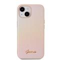 iPhone 15 Guess Iridescent Metal Script Hybrid Kotelo