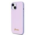 iPhone 15 Guess Iridescent Metal Script Hybrid Kotelo - Violetti