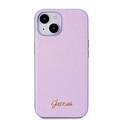 iPhone 15 Guess Iridescent Metal Script Hybrid Kotelo - Violetti