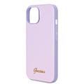 iPhone 15 Guess Iridescent Metal Script Hybrid Kotelo - Violetti