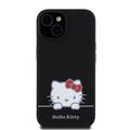 iPhone 15 Hello Kitty Daydreaming Nestemäinen Silikoni Suojakuori - Musta