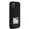 iPhone 15 Hello Kitty Daydreaming Nestemäinen Silikoni Suojakuori - Musta