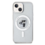 iPhone 15 Karl Lagerfeld IML Glitter Karl & Choupette MagSafe Kotelo