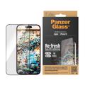 iPhone 15 PanzerGlass Re:fresh Ultra-Wide Fit Panssarilasi EasyAligner - musta reuna