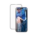 iPhone 15 Plus/16 Plus PanzerGlass Alumiinikehys Ultra-Wide Fit Panssarilasi - 9H - musta reuna