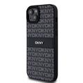 iPhone 15 Plus DKNY Repeat Pattern Tonal Stripe Suojakuori - Musta