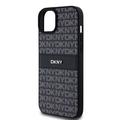 iPhone 15 Plus DKNY Repeat Pattern Tonal Stripe Suojakuori - Musta