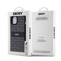 iPhone 15 Plus DKNY Repeat Pattern Tonal Stripe Suojakuori - Musta