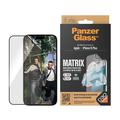 iPhone 15 Plus PanzerGlass Matrix D3O UWF -suojakalvo ja AlignerKit - Musta reuna