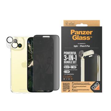 iPhone 15 Plus PanzerGlass Privacy 3-in-1 Pack -paketti