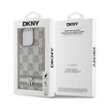 iPhone 15 Pro DKNY Ruudullinen kuvio ja raita kotelo - Beige