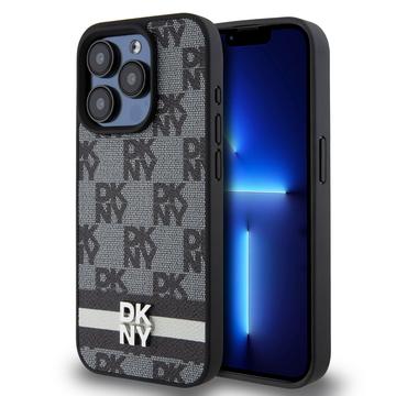 iPhone 15 Pro DKNY Ruudullinen kuvio ja raita kotelo