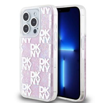 iPhone 15 Pro DKNY Liquid Glitter Checkered Pattern Kotelo