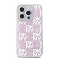 iPhone 15 Pro DKNY Liquid Glitter Checkered Pattern Kotelo