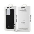 iPhone 15 Pro DKNY Nestemäinen silikonimetallilogo Suojakuori - Magsafe-yhteensopiva - Musta