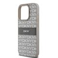 iPhone 15 Pro DKNY Repeat Pattern Tonal Stripe Suojakuori - Beige