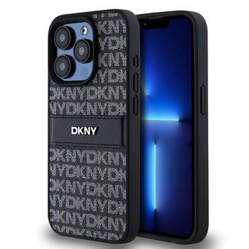 iPhone 15 Pro DKNY Repeat Pattern Tonal Stripe Suojakuori - Musta