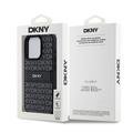 iPhone 15 Pro DKNY Repeat Pattern Tonal Stripe Suojakuori - Musta