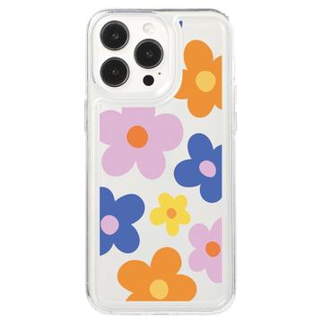 iPhone 15 Pro Fashion TPU Kotelo - värikkäitä kukkia