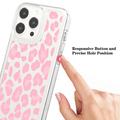 iPhone 15 Pro Fashion TPU kotelo - vaaleanpunainen leopardi