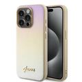 iPhone 15 Pro Guess Iridescent Metal Script Hybrid Kotelo