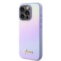 iPhone 15 Pro Guess Iridescent Metal Script Hybrid Kotelo