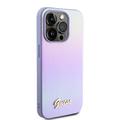 iPhone 15 Pro Guess Iridescent Metal Script Hybrid Kotelo