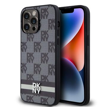 iPhone 15 Pro Max DKNY Ruudullinen kuvio ja raita kotelo - Musta