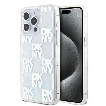 iPhone 15 Pro Max DKNY Liquid Glitter Checkered Pattern Kotelo