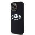 iPhone 15 Pro Max DKNY Liquid Silicone Arch Logo kotelo - MagSafe yhteensopiva - musta