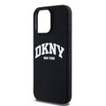 iPhone 15 Pro Max DKNY Liquid Silicone Arch Logo kotelo - MagSafe yhteensopiva - musta