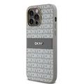 iPhone 15 Pro Max DKNY Repeat Pattern Tonal Stripe Suojakuori - Beige