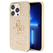 iPhone 15 Pro Max Guess Fixed Glitter 4G Metal Logo Kotelo