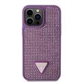 iPhone 15 Pro Max Guess Rhinestones Triangle Metal Logo Kotelo